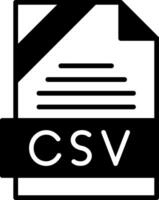 CSV Icon Design vector