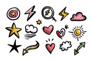A set of different icons and symbols vector