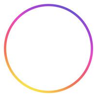 Round gradient circular frame isolated illustration vector