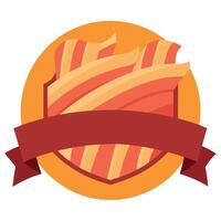 Crunchy fried bacon strips background full frame banner vector