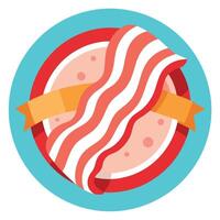 International bacon day background concept with copy space vector