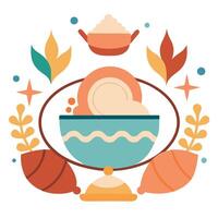 International Clam Chowder Day background decor vector