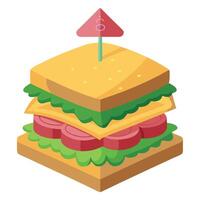 A sandwich with a sign that says for sale on it vector