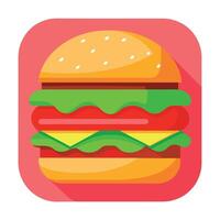Abstract illustration of a hamburger on a solid background. vector