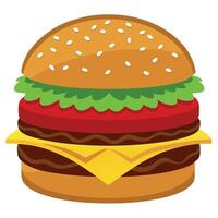 Classic Big Mac Burger on transparent background vector