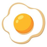 Isolated Fried Egg Top View on transparent Background. Collection vector