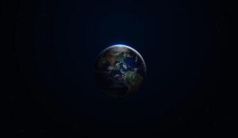 Surface of Earth planet in deep space. star and galaxy planet in outer space. view from orbit. Elements of this image furnished by NASA. photo