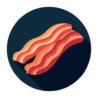 Fresh delicious bacon on a dark background vector