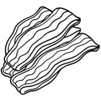 Close-up of perfectly prepared slices of bacon. providing an unparalleled flavor for true gourmets. vector