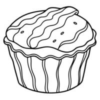 Delicious Bacon and Cheese Muffin on a White Background - Photorealistic Savory Snack with Golden Br vector