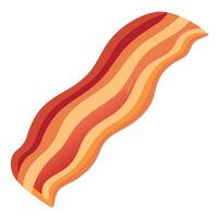 Fried bacon on a transparent background vector