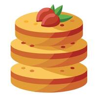 A stack of bacon and jalapeno cornbread muffins vector