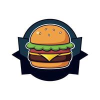 Floating burger 3d illustration isolated on dark background. A banner design featuring a flying chee vector