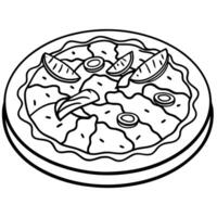 A close-up view of pizza with beef bacon grilled chicken. beef barbeque. tomato sauce. and mozzarell vector