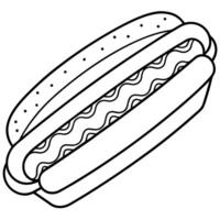 Hot dog with all the toppings flat design front view delicious snack theme 3D render Triadic Color S vector