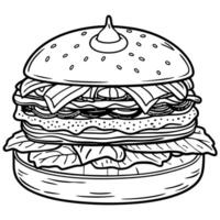 Delicious Gourmet Burger with Bacon. Avocado. and Special Sauce on Rustic Wooden Table for Menu Cove vector