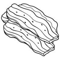 High-quality image showcasing raw bacon slices marinated and seasoned with spices. ready to cook vector