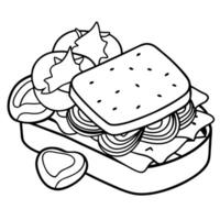 A classic BLT sandwich with crispy bacon. lettuce. and tomato on toasted bread. served with potato c vector