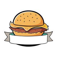 Close up of a egg bacon and cheese sandwich on a sesame seed bagel. Creative Banner. Copyspace image vector