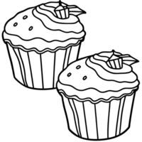 Close-up of muffins with bacon and cheese. Perfect for illustrating a recipe for savory muffins. vector