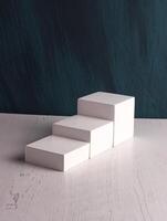 box mock up square photo product cube realistic white smart object packaging background board shadow