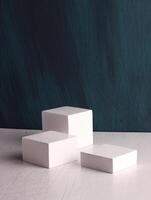 box mock up square photo product cube realistic white smart object packaging background board shadow