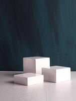 box mock up square photo product cube realistic white smart object packaging background board shadow