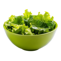Fresh green lettuce in a bright bowl on display transparent png