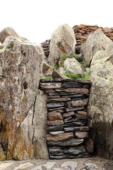 Texture and structure of stone and concrete. Natural background. photo