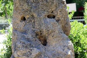 Texture and structure of stone and concrete. Natural background. photo
