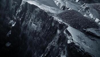 Open pit hole mineral from aerial photo resource mining activity