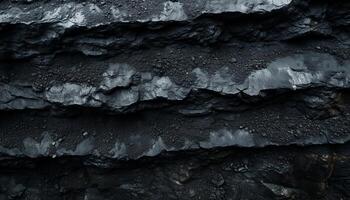 Geology section of coal rock layered bedding stratigraphy structure photo