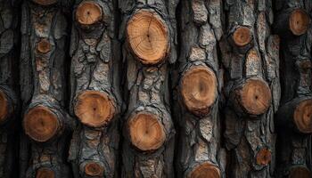 Detailed texture skin pine trunk foliage seamless pattern background photo