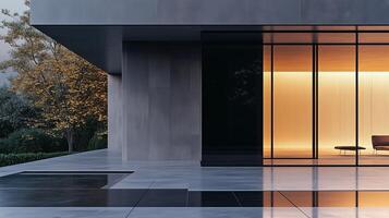 White modern contemporary architecture minimalist geometric construction building photo
