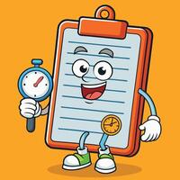 Clipboard with Built In Timer Manage Time Effectively vector