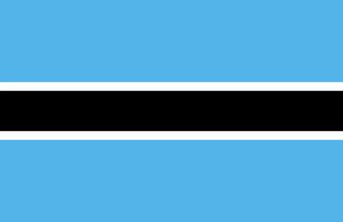 Botswana flag. Flag of Botswana sign isolated. National flag of Botswana flat symbol icon for printing of any size. EPS 10 vector