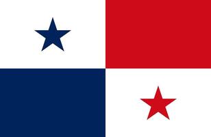 Panama flag. Flag of Panama sign isolated. National flag of Panama flat symbol icon for printing of any size. EPS 10 vector