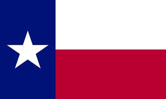 Texas flag. Flag of Texas sign isolated. Flag of Texas flat symbol icon for printing of any size. EPS 10 vector
