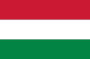 Hungary flag. Flag of Hungary sign isolated. National flag of Hungary flat symbol icon for printing of any size. EPS 10 vector