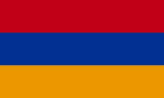 Armenia flag. Flag of Armenia sign isolated. National flag of Armenia flat symbol icon for printing of any size. EPS 10 vector