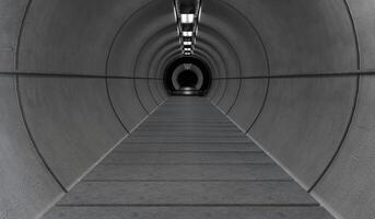 Future tunnel, sci fi spaceship corridor, science fiction background, technology tunnel corridor, 3d render photo