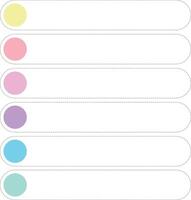 art list with circle element and dashed line vector