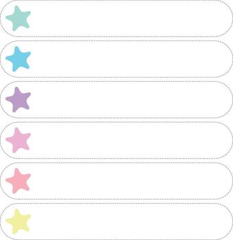 art list with star element and dashed line vector