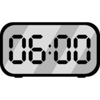 An alarm clock with a white background vector