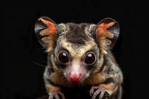 A small animal with big eyes and big ears photo