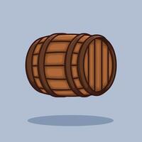 Barrel Cartoon design illustration and icon for website, digital and print vector