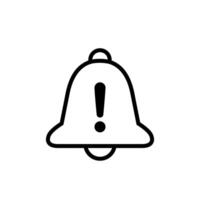 Warning notification bell icon in generic design vector