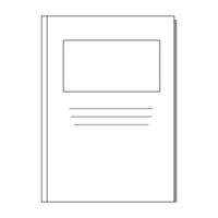 Simple back-to-school notebook coloring page, ideal for educational and fun coloring activities for children. Great for learning material. vector