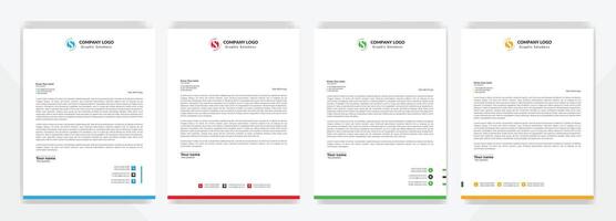 Simple and Creative letterhead template design vector