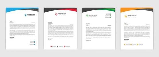 Elegant Business Letterhead Design Template. Abstract letter head templates for your Business project illustration, and modern style letterhead template design vector